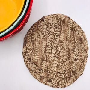 Cotton Bowl Cover For Sourdough, 3 Size Set, Reusable, Washable, Neutral Tan